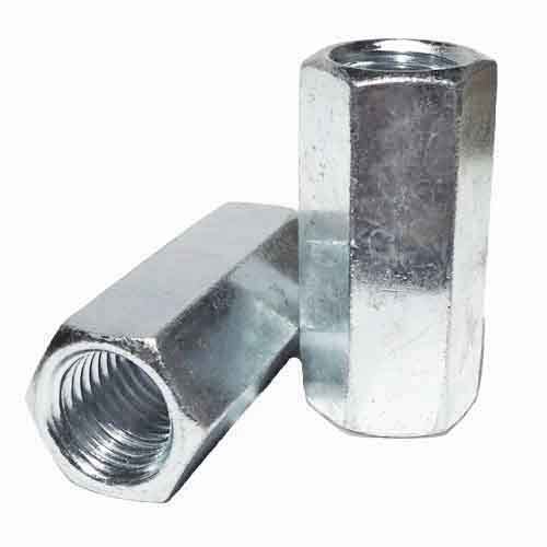 RRCN3814 3/8"-16 X 1/4"-20 Reducer Rod Coupling Nut, A563 Grade A, Zinc